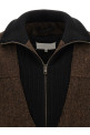 Wool bomber jacket Brown