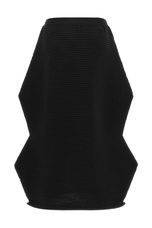 'Zig Zag Knit' skirt Black