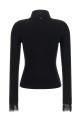 Stretch viscose sweater Black