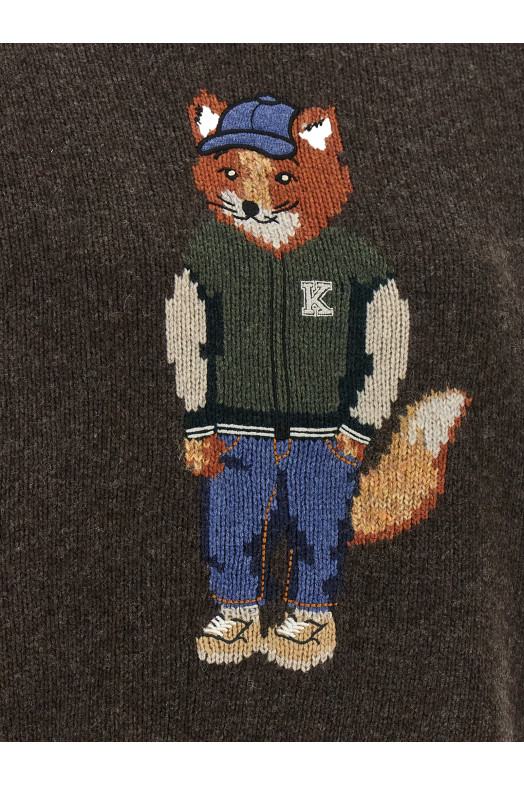 'Dressed Fox' sweater Brown