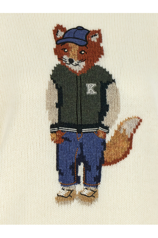 'Dressed Fox' sweater White
