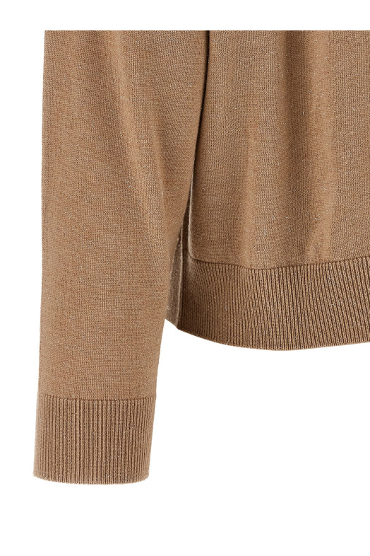 Lurex sweater Beige