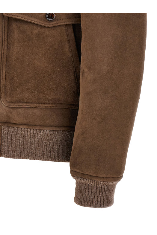 'Fiano' bomber jacket Brown