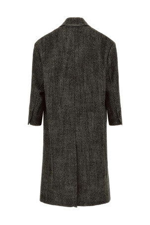 Double-breasted coat Black