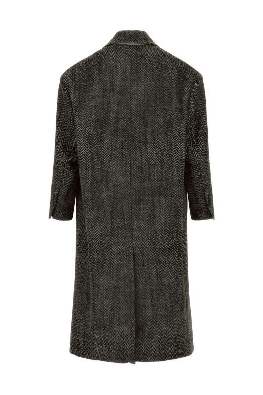Double-breasted coat Black
