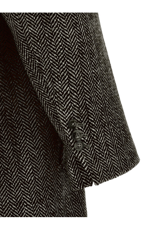 Double-breasted coat Black