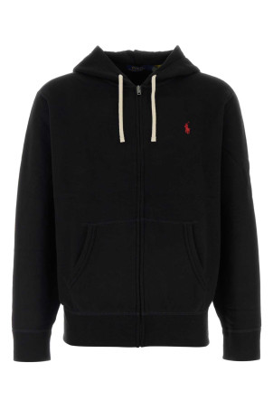 Черная хлопковая толстовка POLO RALPH LAUREN (710813297)