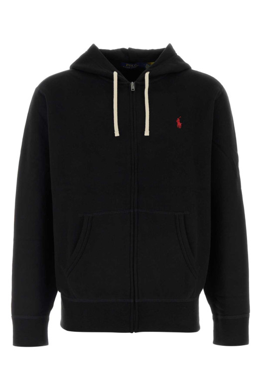 Черная хлопковая толстовка POLO RALPH LAUREN (710813297)