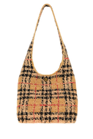 Embroidered raffia Margate shoulder bag BURBERRY (8125214)