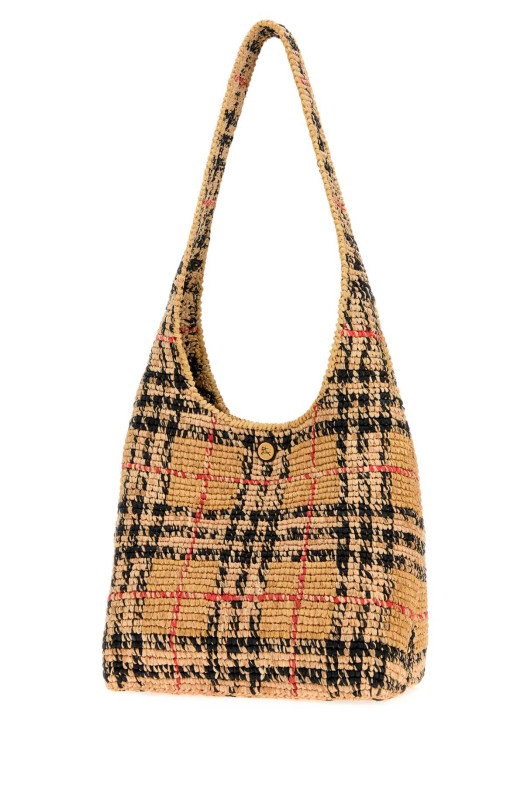 Embroidered raffia Margate shoulder bag BURBERRY (8125214)