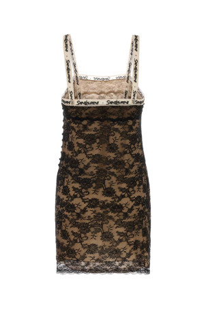 Black satin dress Black SAINT LAURENT (A003JEY1K80)