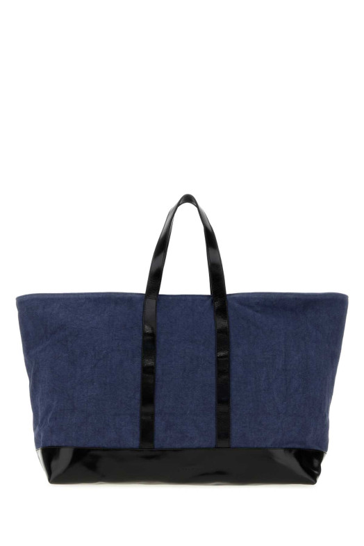 Blue canvas and leather Big shopping bag Blue GIMAGUAS (BIGTOTEBAG)