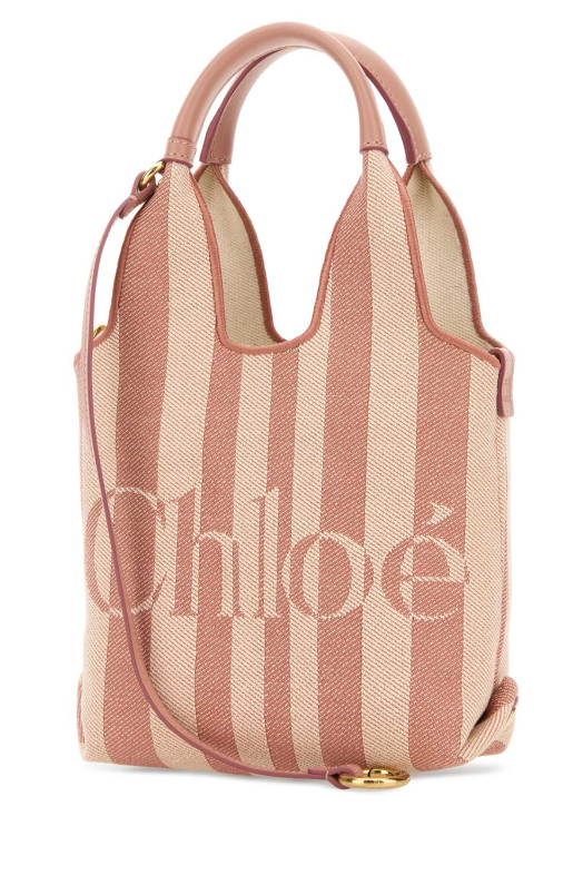 Embroidered canvas ChloÃ© Stripy handbag CHLOE (CH26AP777R65)
