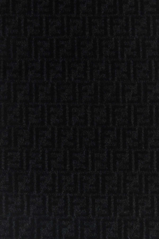 Black wool and cashmere reversible scarf FENDI (FXS417B1VZ)