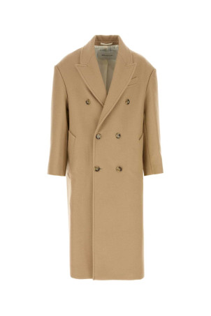 Бежеве вовняне пальто AMI (HCO458WV0078) AMI PARIS
