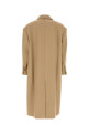 Бежеве вовняне пальто AMI (HCO458WV0078) AMI PARIS