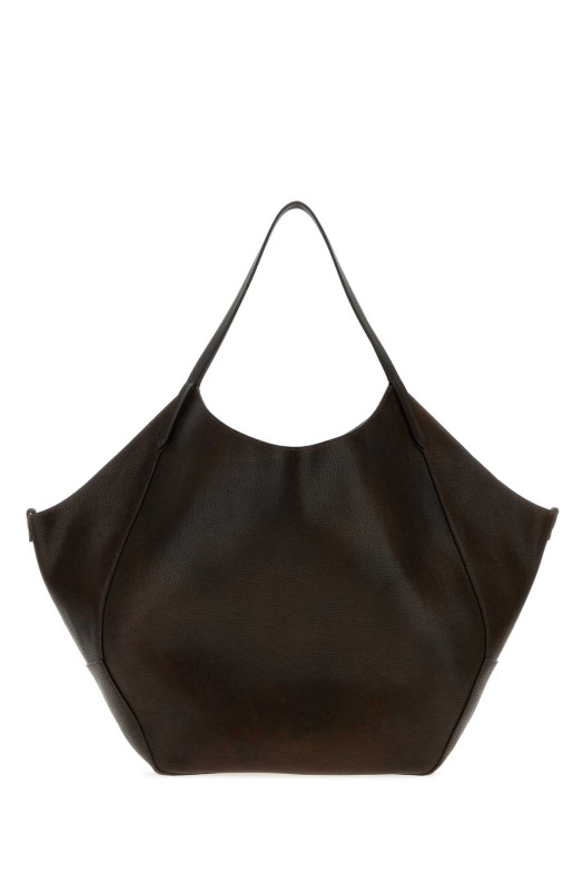 Dark brown leather shopping bag BRUNELLO CUCINELLI (MBLZB2835)