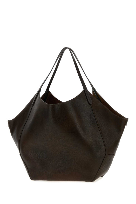 Dark brown leather shopping bag BRUNELLO CUCINELLI (MBLZB2835)