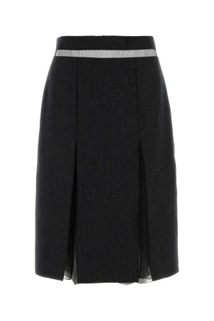 Slate wool skirt PRADA (P10B0SOOO11H4)