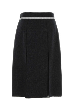 Slate wool skirt PRADA (P10B0SOOO11H4)