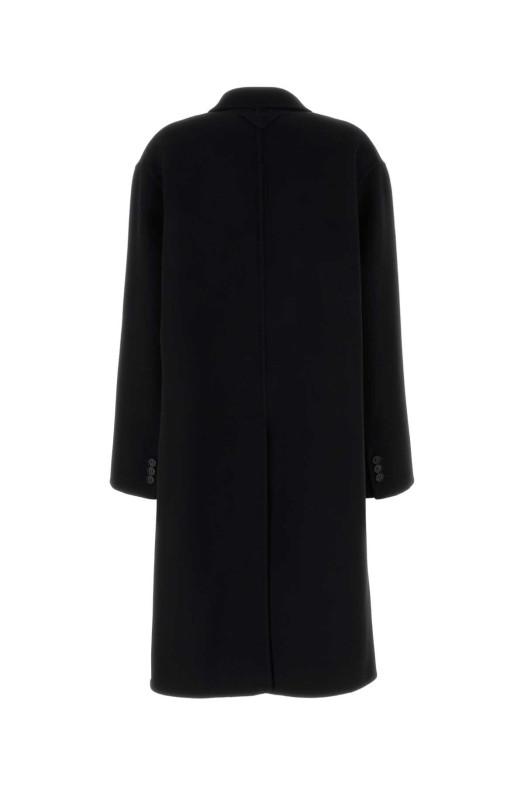 Черное пальто из смешанной шерсти, PRADA (P650TSOOO179B)