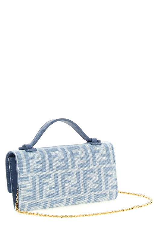 'Continental Baguette' wallet on chain BLUE