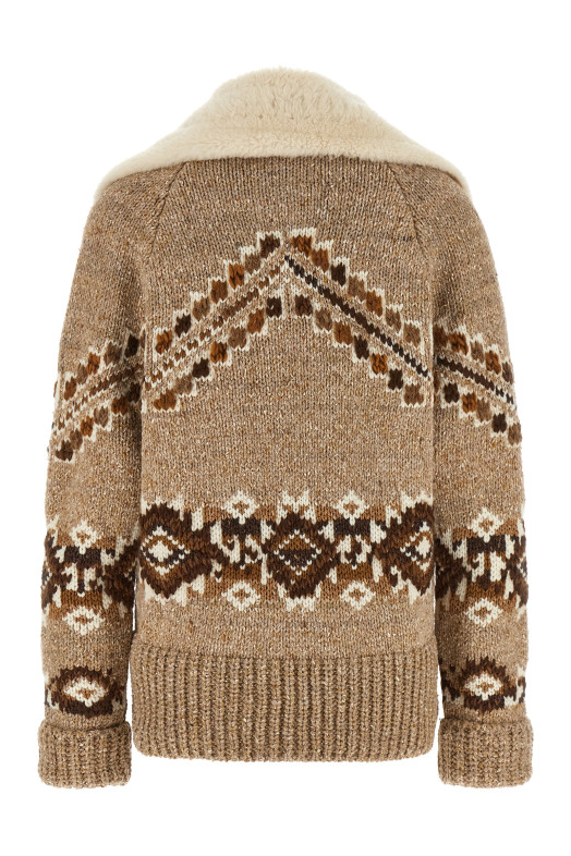 Куртка с элементами броги, бежевая ERMANNO SCERVINO D495D307RSHQUBM4901