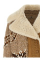 Куртка с элементами броги, бежевая ERMANNO SCERVINO D495D307RSHQUBM4901
