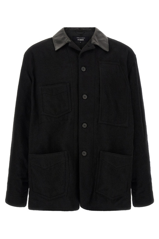 Wool cloth jacket Black