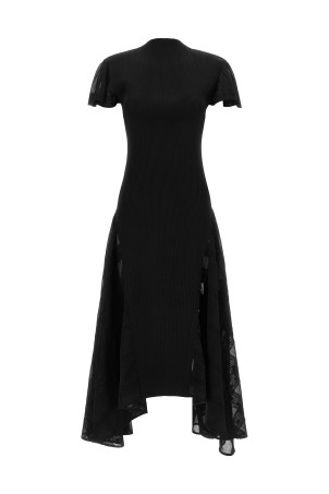 Silk and cotton dress Black