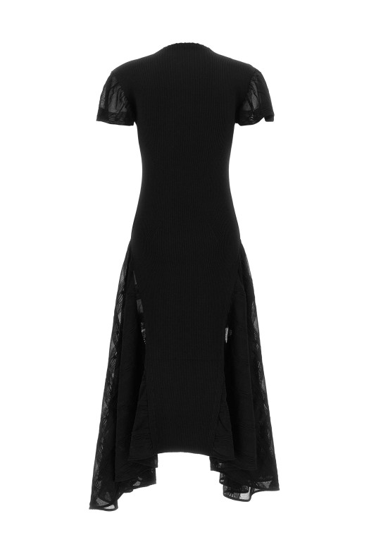 Silk and cotton dress Black