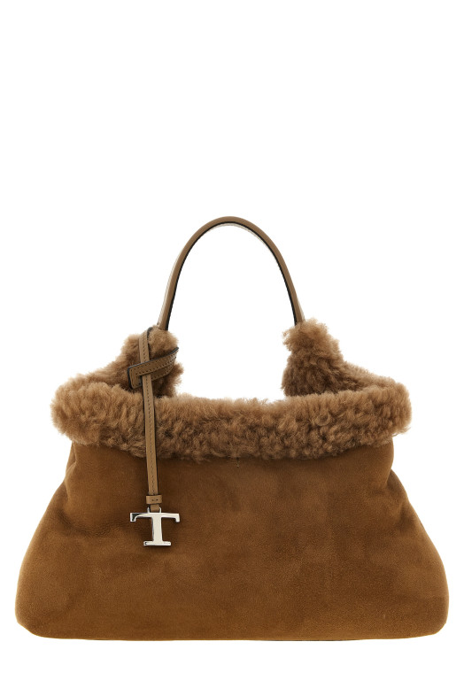 Невелика шкіряна сумка-відерце, коричнева TOD'S XBWAPAJ92M0VK0C806
