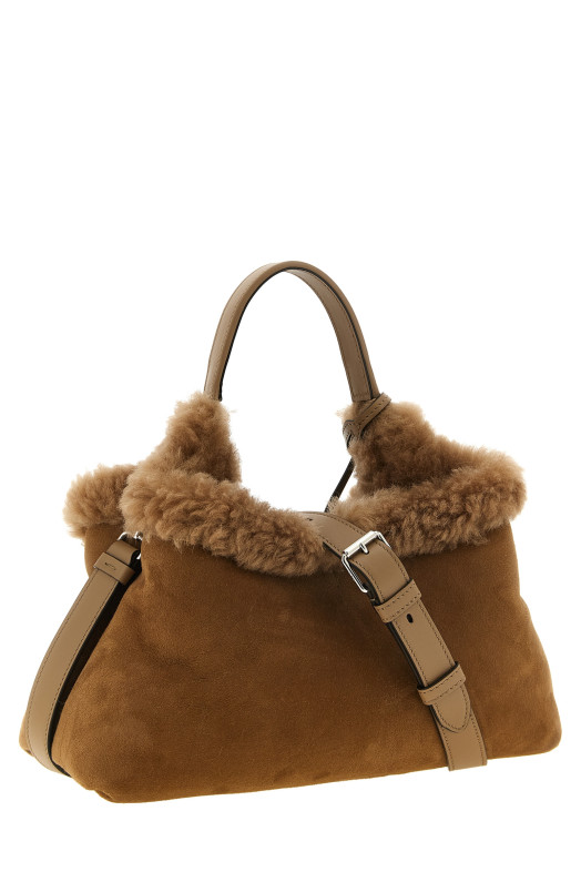 Невелика шкіряна сумка-відерце, коричнева TOD'S XBWAPAJ92M0VK0C806