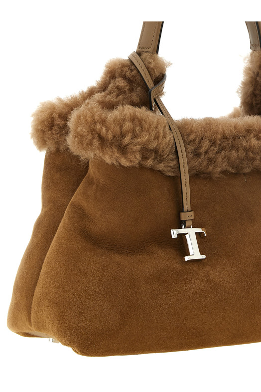 Невелика шкіряна сумка-відерце, коричнева TOD'S XBWAPAJ92M0VK0C806
