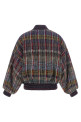 Check pattern bomber jacket Multicolor