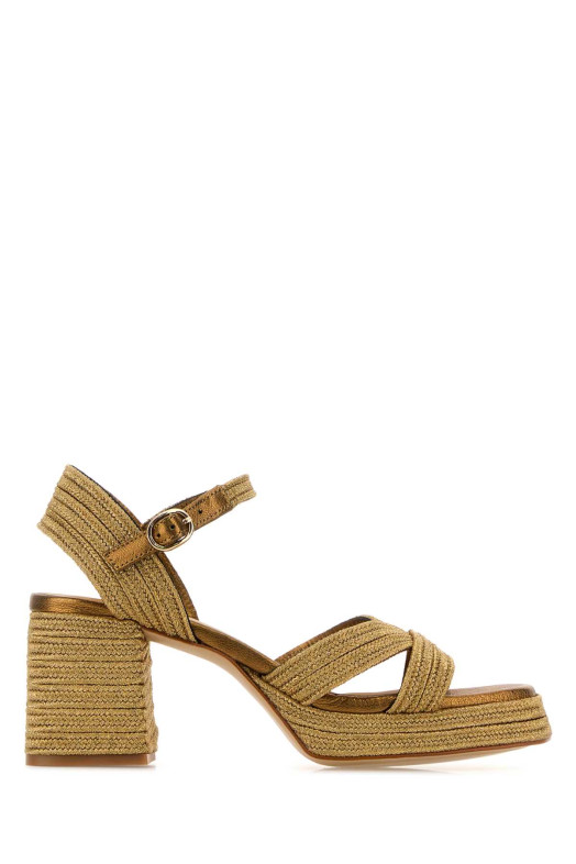 Gold fabric Vallita sandals CASTANER (026223)