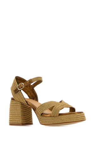 Gold fabric Vallita sandals CASTANER (026223)