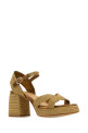 Gold fabric Vallita sandals CASTANER (026223)