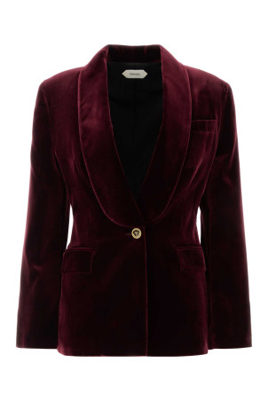 Бордовий оксамитовий блейзер VERSACE (10265651A19180)