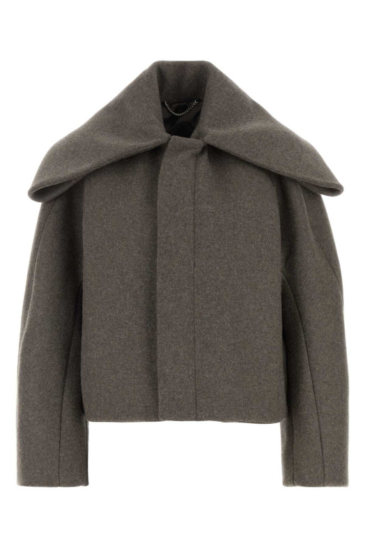 Серый пиджак из шерстяной смеси VICTORIA BECKHAM (1426WCT007654A)