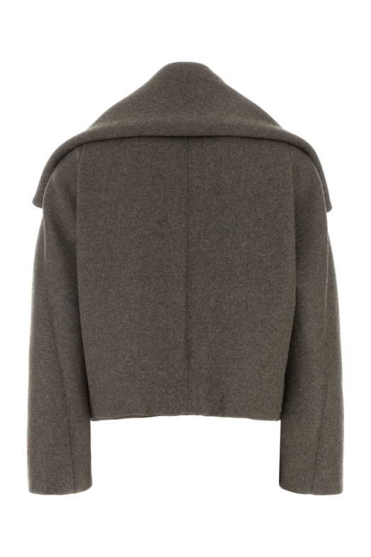 Серый пиджак из шерстяной смеси VICTORIA BECKHAM (1426WCT007654A)