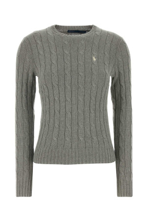 Серый хлопковый свитер POLO RALPH LAUREN (211971795)