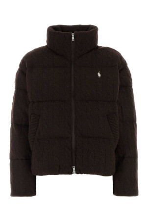 Темно-коричнева утеплена куртка з вовняної суміші, синя, POLO RALPH LAUREN (211A10457)