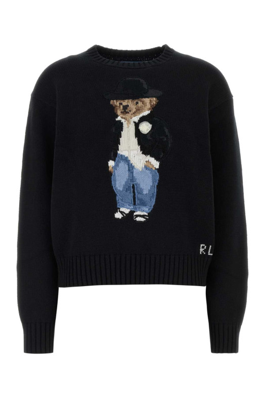 Чорний бавовняний светр POLO RALPH LAUREN (211B23918)