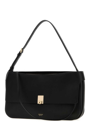 Маленька чорна шкіряна сумка через плече Cara від SALVATORE FERRAGAMO (21A904797357)