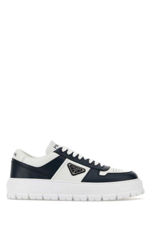 Two-tone leather sneakers PRADA (2EG452FG0003ZR1)