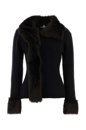 Black wool blend cardigan Black MAGDA BUTRYM (323926)