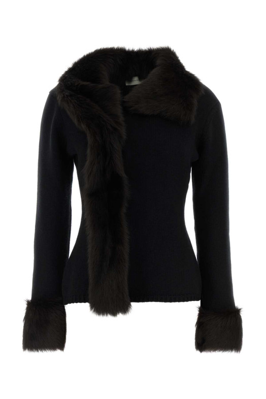 Black wool blend cardigan Black MAGDA BUTRYM (323926)