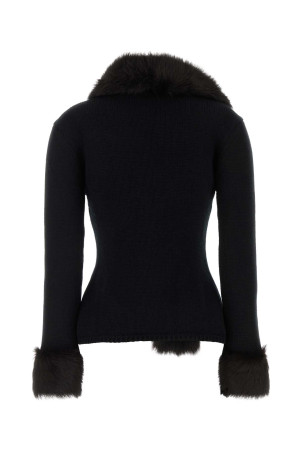 Black wool blend cardigan Black MAGDA BUTRYM (323926)