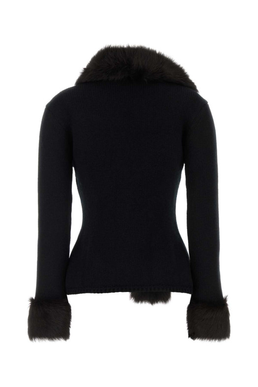 Black wool blend cardigan Black MAGDA BUTRYM (323926)